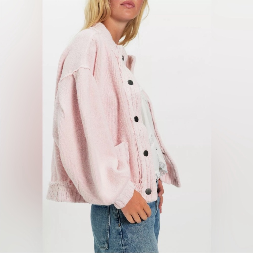 Free People Cute In This Cardi Primrose Pink - Picture 3 of 10
